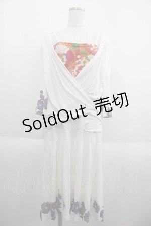 画像: gouk / 重ね着風カシュクールワンピース  オフホワイト I-25-05-29-086-GO-OP-HD-ZI