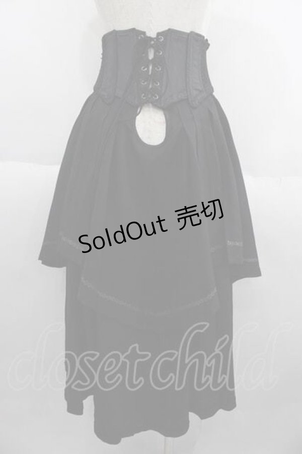 画像2: Ozz oneste / 薔薇刺繍コルセット  黒Ｘ赤 I-25-05-29-096-OO-ZA-HD-ZI (2)
