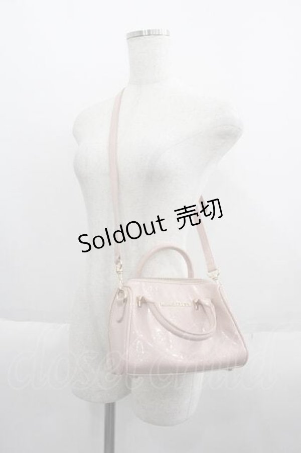 画像1: 【SALE】Maison de FLEUR / リボン型押しショルダーバッグ  ピンク I-25-05-29-109-LO-BG-HD-ZTK021 (1)