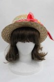 画像2: Angelic Pretty / Cherryストローハット  赤Ｘ白Ｘブラウン I-25-05-29-113-AP-AC-HD-ZI (2)