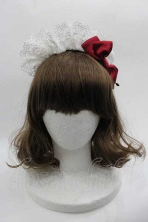 画像: BABY,THE STARS SHINE BRIGHT / STRAWBERRYカフェカチューシャ  赤Ｘ白 I-25-05-29-120-BA-AC-HD-ZI
