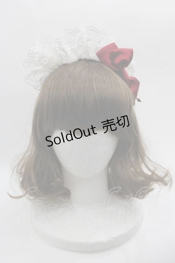 画像1: BABY,THE STARS SHINE BRIGHT / STRAWBERRYカフェカチューシャ  赤Ｘ白 I-25-05-29-120-BA-AC-HD-ZI (1)