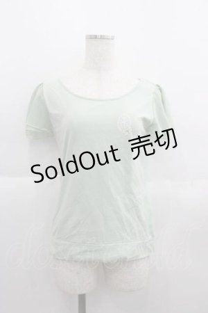 画像: SWIMMER / クラウン刺繍半袖カットソー  グリーン I-25-05-29-022-EL-TO-HD-ZI