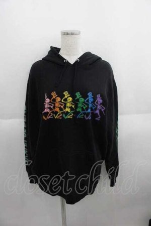 画像: Candy Stripper / DANCING SKELETON HOODIE 2 ブラック I-25-05-29-037-PU-TO-HD-ZI