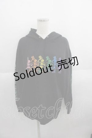 画像: Candy Stripper / DANCING SKELETON HOODIE 2 ブラック I-25-05-29-037-PU-TO-HD-ZI