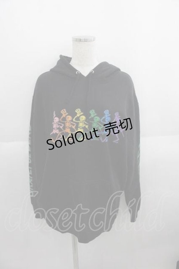 画像1: Candy Stripper / DANCING SKELETON HOODIE 2 ブラック I-25-05-29-037-PU-TO-HD-ZI (1)