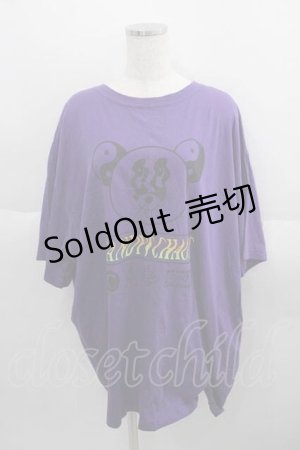 画像: Candy Stripper / パンダ柄Tシャツ 2 パープル I-25-05-29-041-PU-TS-HD-ZI