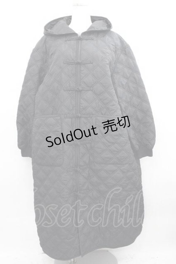 画像1: Candy Stripper / TOKYO CHAOS CLUB QUILTING COAT  黒Ｘ白 I-25-05-29-047-PU-CO-HD-ZI (1)