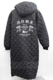画像2: Candy Stripper / TOKYO CHAOS CLUB QUILTING COAT  黒Ｘ白 I-25-05-29-047-PU-CO-HD-ZI (2)