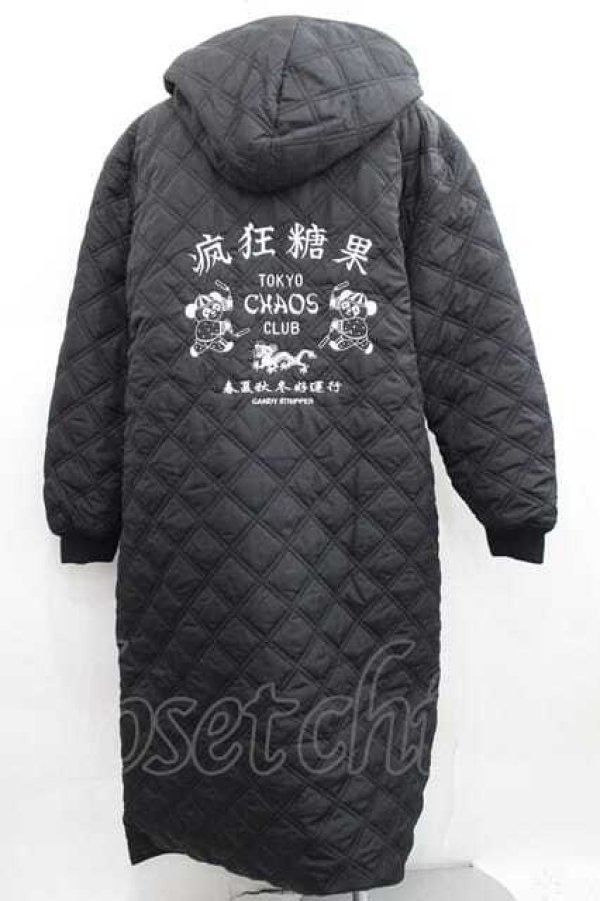 画像2: Candy Stripper / TOKYO CHAOS CLUB QUILTING COAT  黒Ｘ白 I-25-05-29-047-PU-CO-HD-ZI (2)