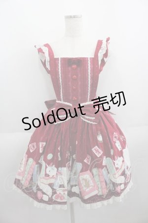 画像: Angelic Pretty / Wonder Storyエプロン風スカート  ボルドー I-25-06-01-051-AP-SK-HD-ZI