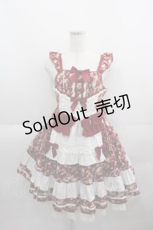 画像: Angelic Pretty / Flower Basketジャンパースカート  赤 I-25-06-01-054-AP-OP-HD-ZI