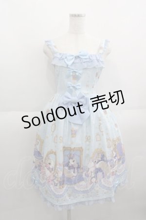 画像: Fjutert Loretey（海外ロリータブランド） / うさぎさんプリントジャンパースカート  サックス I-25-06-01-064-LO-OP-HD-ZI