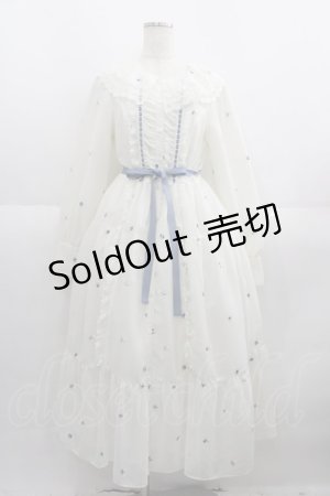 画像: Melody BasKet / Petit rose刺繍フロントボタンワンピース  アイボリー I-25-06-01-066-LO-OP-HD-ZI