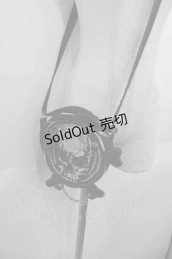 画像2: HN+nois / ドクロポシェット  ブラック I-25-06-01-121-HN-BG-HD-ZT-K026 (2)