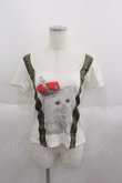 画像1: CHOICE / 王冠猫pt半袖ショート丈Tシャツ M ホワイト I-25-06-01-038-PU-TS-HD-ZI (1)