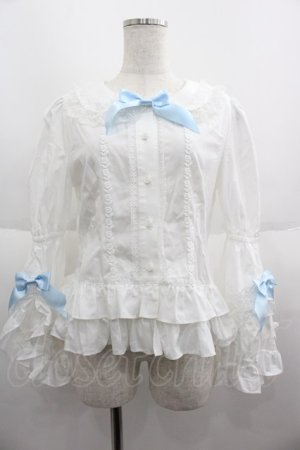 画像: BABY,THE STARS SHINE BRIGHT / Snow Dot Fairyブラウス  白Ｘ青 I-25-06-04-001-BA-BL-HD-ZI