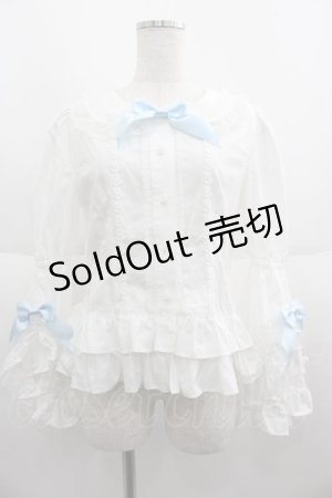 画像: BABY,THE STARS SHINE BRIGHT / Snow Dot Fairyブラウス  白Ｘ青 I-25-06-04-001-BA-BL-HD-ZI