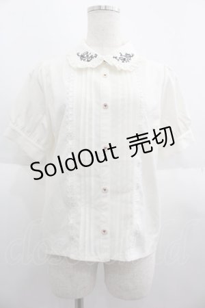 画像: axes femme POETIQUE / 終わらないお茶会刺繍ブラウス  アイボリー I-25-06-04-007-AX-BL-HD-ZI
