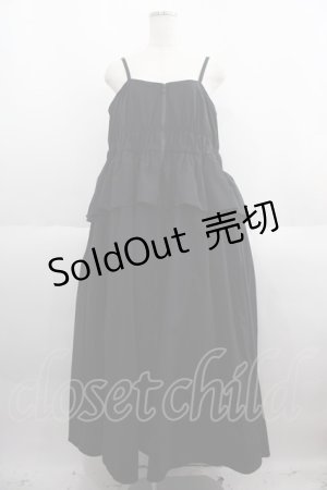 画像: Candy Stripper / FRONT ZIP ONE-PIECE 2 黒 I-25-06-04-060-PU-OP-HD-ZI