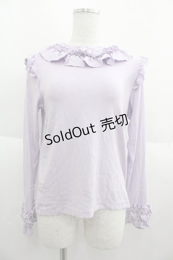 画像1: axes femme kawaii / フリルリボンカットプル  ラベンダー I-25-06-04-008-AX-TO-HD-ZT496 (1)