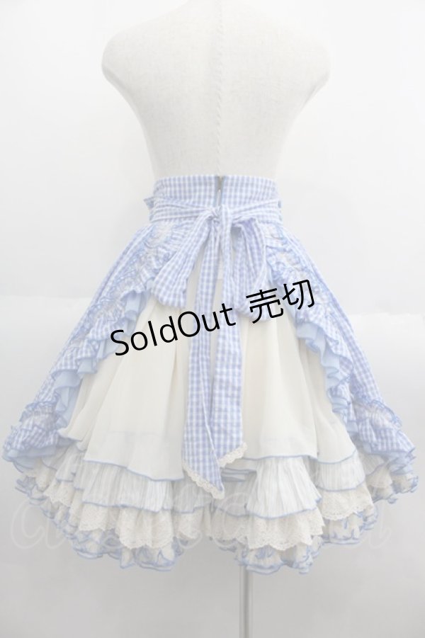 画像2: Hoshibako Works / MARION CREPES ×HoshibakoWorks デコレーションバッスルスカート  青 I-25-06-04-076-EL-SK-HD-ZI (2)