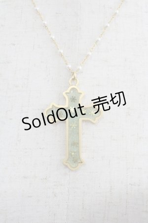 画像: Victorian maiden / 雪の結晶クロスネックレス  ゴールド I-25-06-04-101-CL-AC-HD-ZI