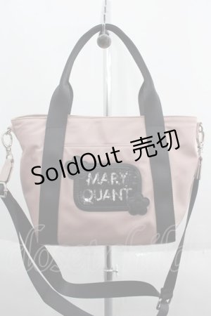 画像: MARY QUANT / ロゴショルダーバッグ  ピンクＸ黒 I-25-06-04-102-LO-BG-HD-ZI