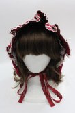 画像2: Angelic Pretty / HAT お嬢様のクラシカルハーフボンネット  ボルドー I-25-06-04-110-AP-AC-HD-ZI (2)