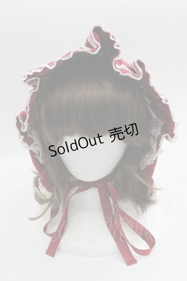 画像2: Angelic Pretty / HAT お嬢様のクラシカルハーフボンネット  ボルドー I-25-06-04-110-AP-AC-HD-ZI (2)