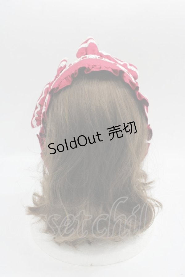 画像3: Angelic Pretty / HAT お嬢様のクラシカルハーフボンネット  ボルドー I-25-06-04-110-AP-AC-HD-ZI (3)
