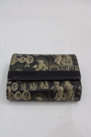画像: Jean Paul GAULTIER / W/アンティークドール折財布  黒Ｘブラウン I-25-06-04-116-GO-ZA-HD-ZI
