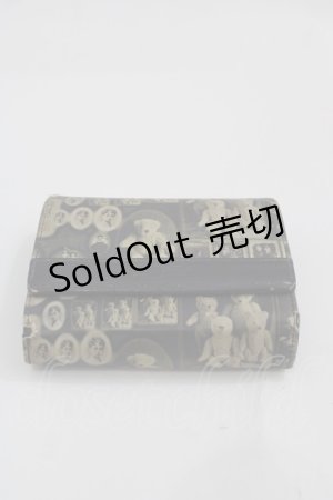 画像: Jean Paul GAULTIER / W/アンティークドール折財布  黒Ｘブラウン I-25-06-04-116-GO-ZA-HD-ZI