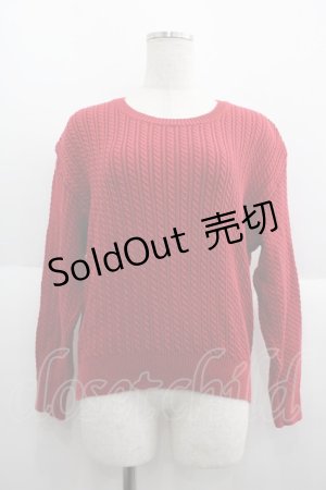 画像: INGEBORG / ニットトップス  赤 I-25-06-04-017-LO-TO-HD-ZT040