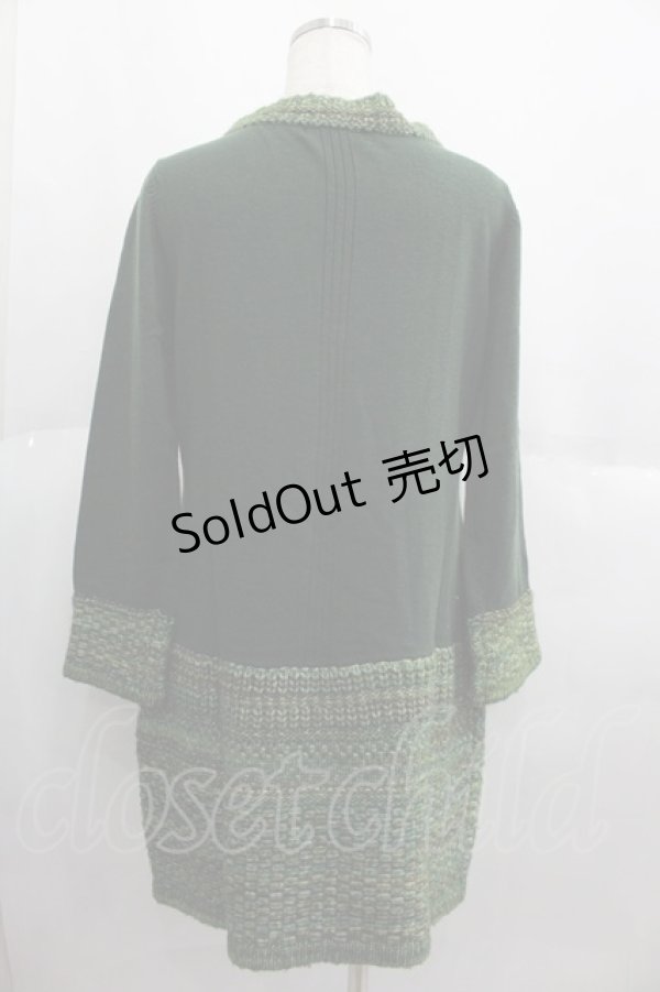 画像2: INGEBORG / カメリアニットブローチ付きチュニック  グリーン I-25-06-04-018-LO-TO-HD-ZT059 (2)