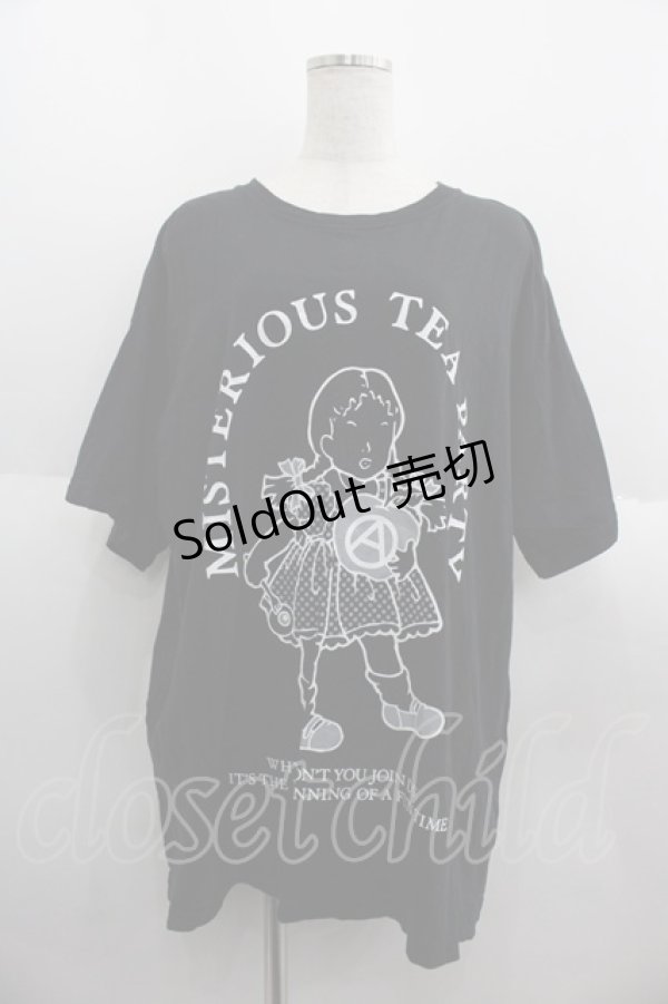 画像1: Candy Stripper / MISTERIOUS TEA PARTY BIG Tシャツ  黒Ｘ白 I-25-06-04-034-PU-TS-HD-ZI (1)
