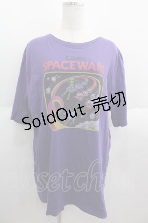 画像: Candy Stripper / SPACE WARS Tシャツ  パープル I-25-06-04-036-PU-TO-HD-ZI