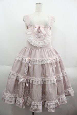 画像: Angelic Pretty / Ladyティアードジャンパースカート  ピンク I-25-06-08-053-AP-OP-HD-ZI