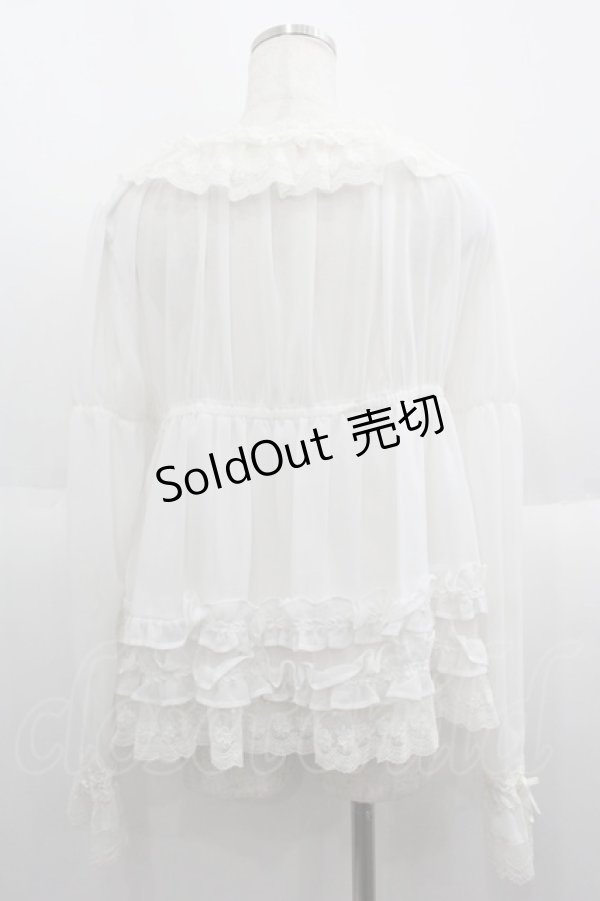 画像2: BABY,THE STARS SHINE BRIGHT / ジュリエットローズブラウス  白 I-25-06-08-001-BA-BL-HD-ZI (2)