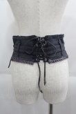 画像2: Ozz Croce / ZIP刺繍コルセットベルト  グレー I-25-06-08-125-OO-ZA-HD-ZI (2)