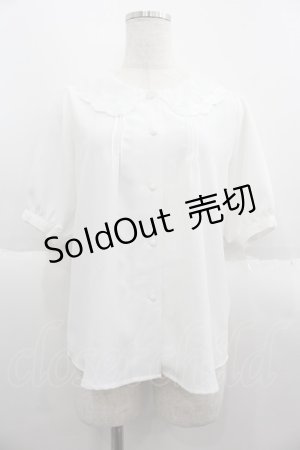 画像: Fi.n.t / スワン刺繍シアー衿ブラウス  白 I-25-06-08-002-CA-BL-HD-ZI