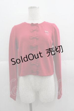 画像: Shirley Temple / 7つリボンニットカーディガン 160cm 赤 I-25-06-08-027-ET-TO-HD-ZI