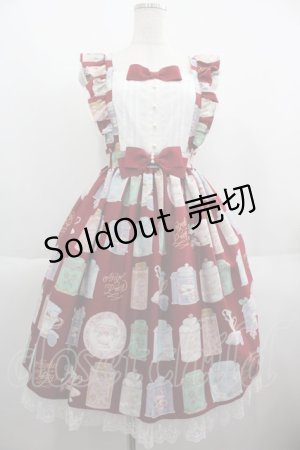 画像: Angelic Pretty / Memorial Tea Museumジャンパースカート  エンジ I-25-06-08-047-AP-OP-HD-ZI
