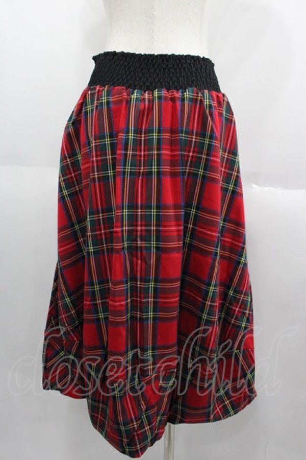 画像2: HELL CAT PUNKS / バルーンミモレスカート  チェック I-25-06-11-054-PU-SK-HD-ZI (2)