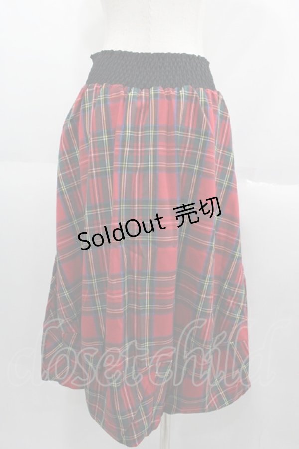 画像2: HELL CAT PUNKS / バルーンミモレスカート  チェック I-25-06-11-054-PU-SK-HD-ZI (2)