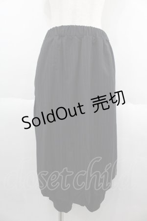 画像: Deorart / ストライプエプロン付きレイヤーガウチョ M ブラック×ホワイト I-25-06-11-060-PU-PA-HD-ZI