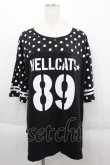 画像1: HELL CAT PUNKS / フットボールビッグTシャツ  ブラックドット I-25-06-11-009-PU-TS-HD-ZI (1)