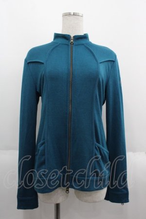 画像: Ozz Croce / 袖スカルモチーフ刺繍ジップアップ  グリーン I-25-06-11-085-OO-TO-HD-ZI