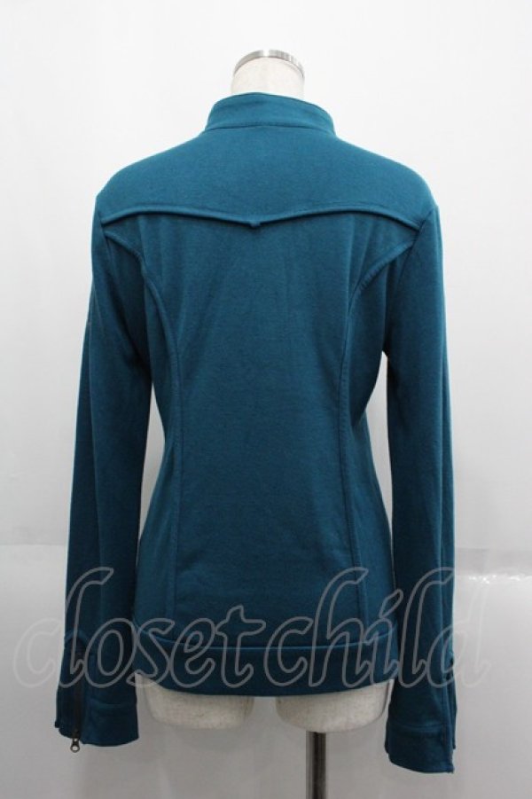 画像2: Ozz Croce / 袖スカルモチーフ刺繍ジップアップ  グリーン I-25-06-11-085-OO-TO-HD-ZI (2)
