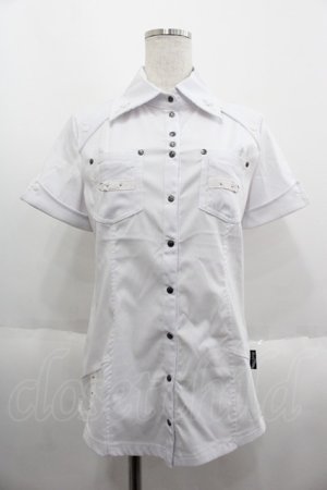画像: Ozz Croce / 襟クロス刺繍ポロシャツ  ホワイト I-25-06-11-086-OO-BL-HD-ZI